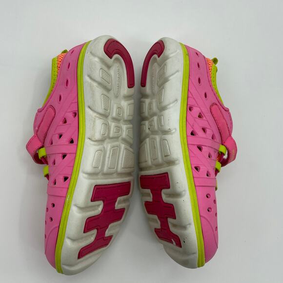STRIDE RITE Made 2 Play Phibian Girls Water Shoes Pink Elastic Closure M2P - Picture 4 of 9